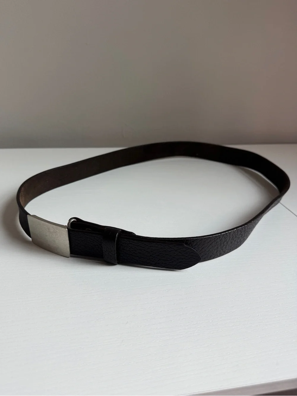 BILL'S KHAKIS Brown Bridle Leather Belt For Men 36 Silver Slide Buckle
